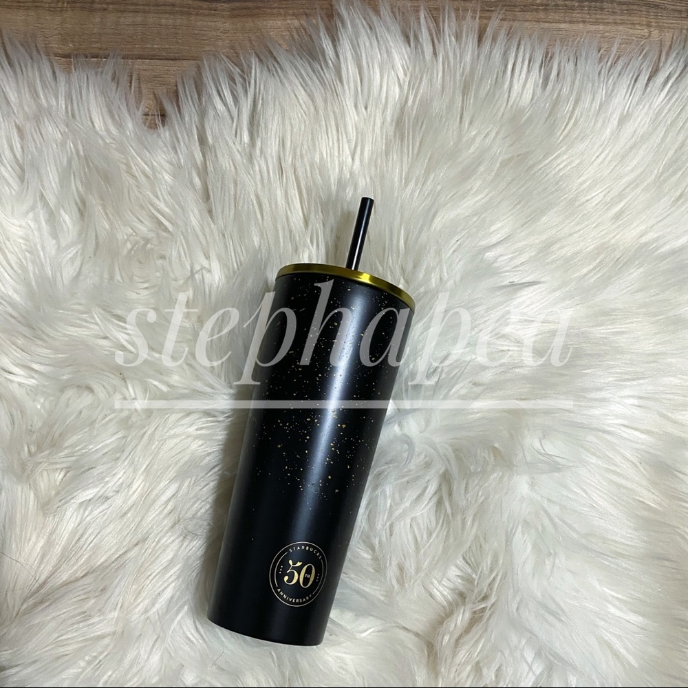 Starbucks 50th Anniversary Gold/Black 16oz Tumbler